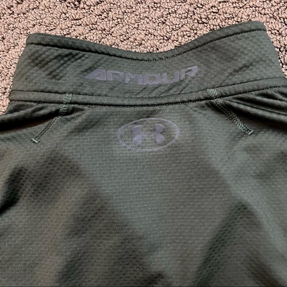 Under Armour 1/2 zip Coldgear Long Sleeve Green Medium - Picture 5 of 5